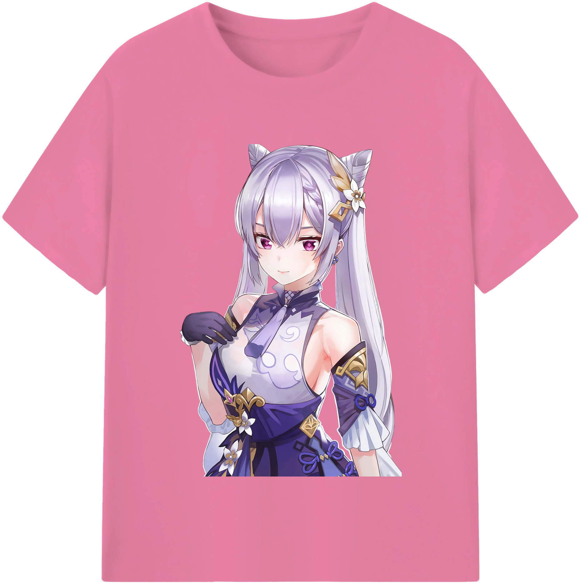 げんし神 刻晴 こくせい genshin Kokusei 綿100％半袖Tシャツ（フロントプリント）